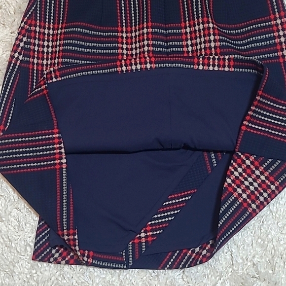 Halogen Navy & Red Plaid Jacquard A-Line Mini Skirt | Size 2P | Nordstrom - Picture 13 of 16